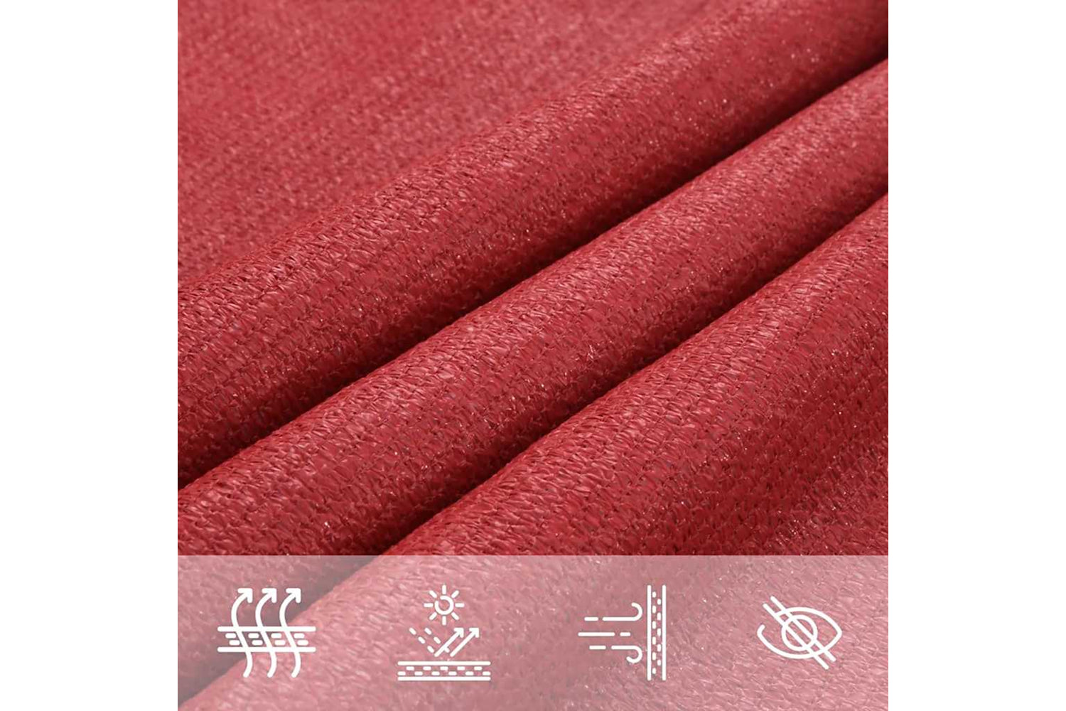 vidaXL 311627 Sunshade Sail 160 G/mÂ² Red 3.5x5 M Hdpe-6