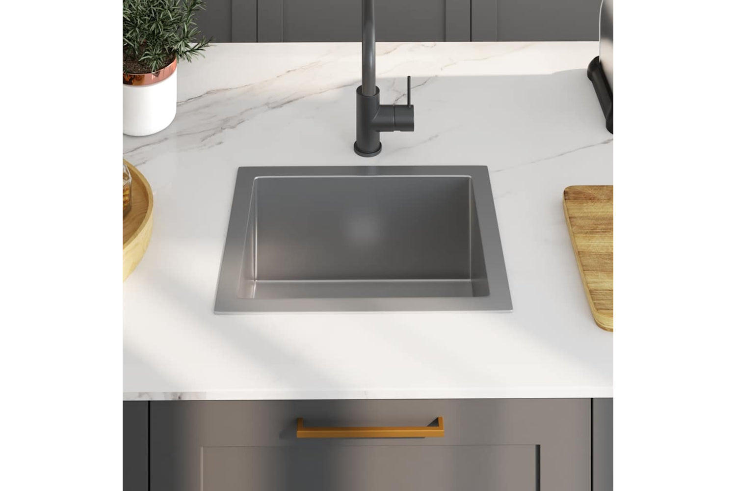 Vidaxl 51506 Handmade Kitchen Sink Stainless Steel-2