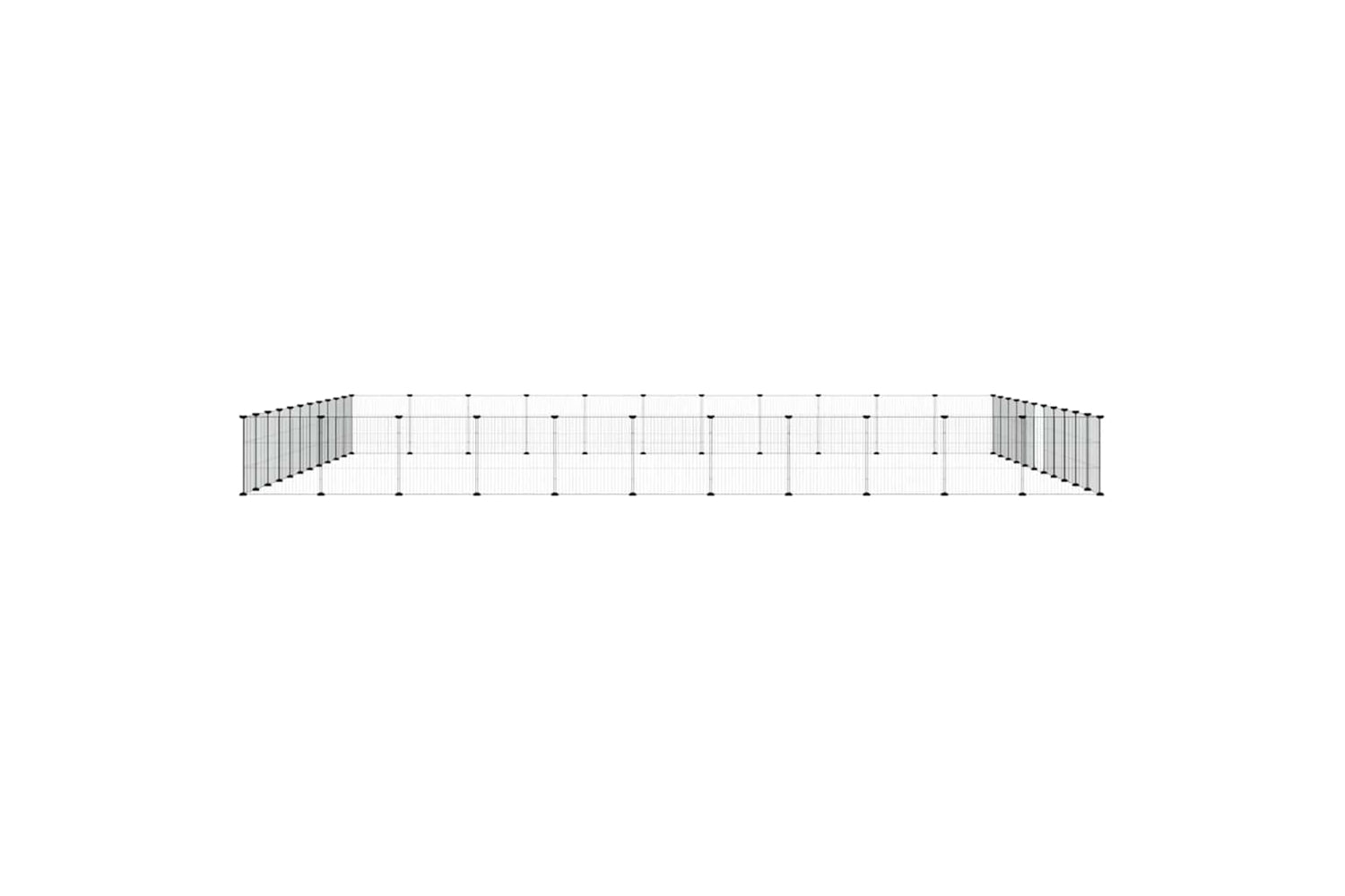 vidaXL 3114028 44-panel Pet Cage With Door Black 35x35cm Steel-3