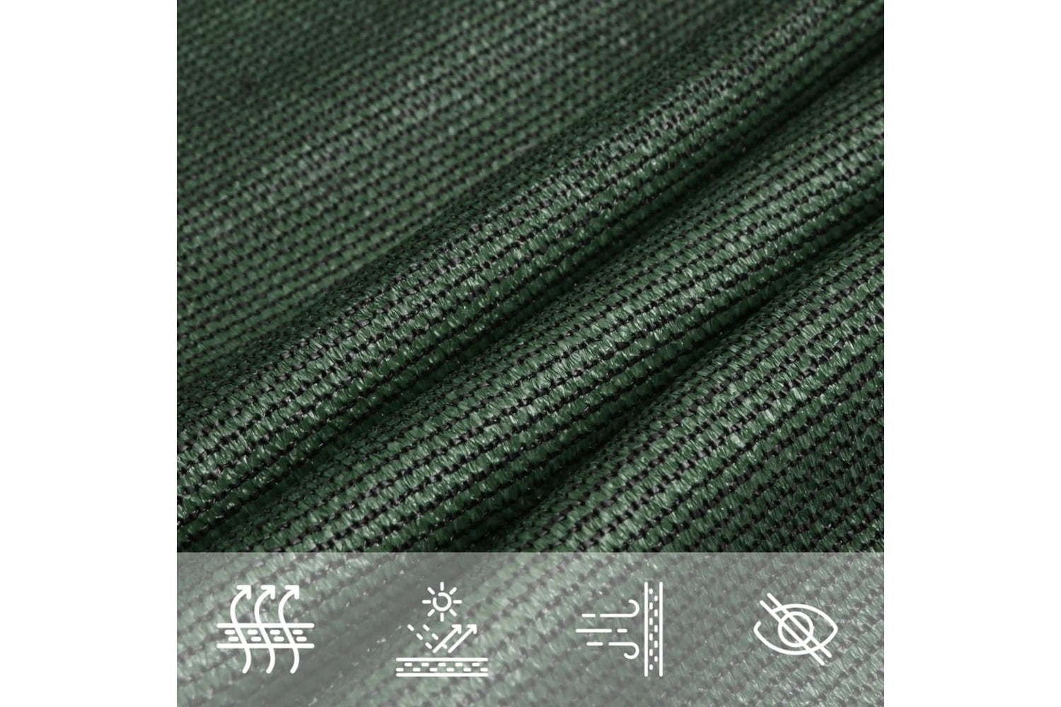 Vidaxl 311449 Sunshade Sail 160 G/mâ² Dark Green 2x4 M Hdpe-4