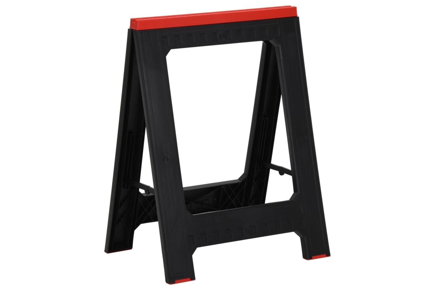 Vidaxl 152104 Foldable Work Trestles 2 Pcs Black And Red Polypropylene 350 Kg-3