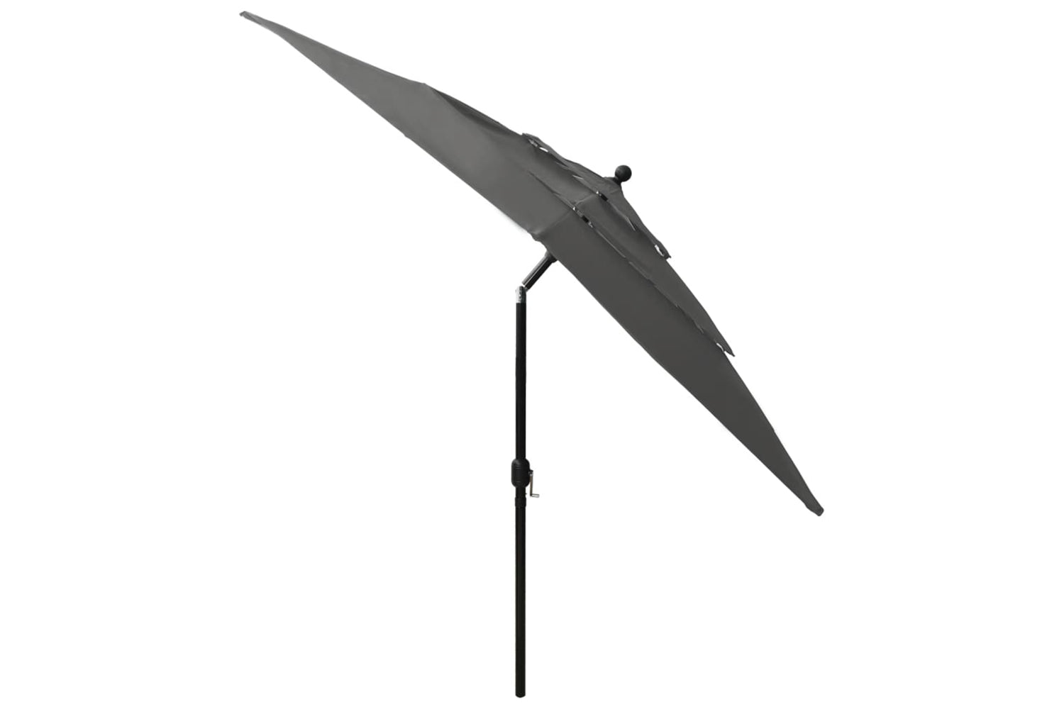 Vidaxl 313838 3-tier Parasol With Aluminium Pole Anthracite 2.5x2.5 M-4