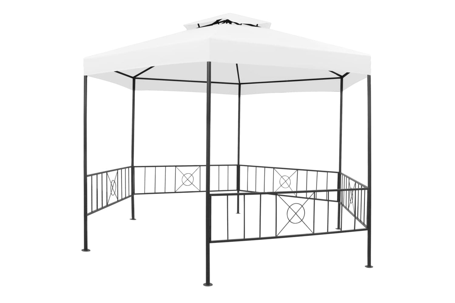 vidaXL 312233 Garden Gazebo 323x275x265cm White 180 G/mÂ²-2