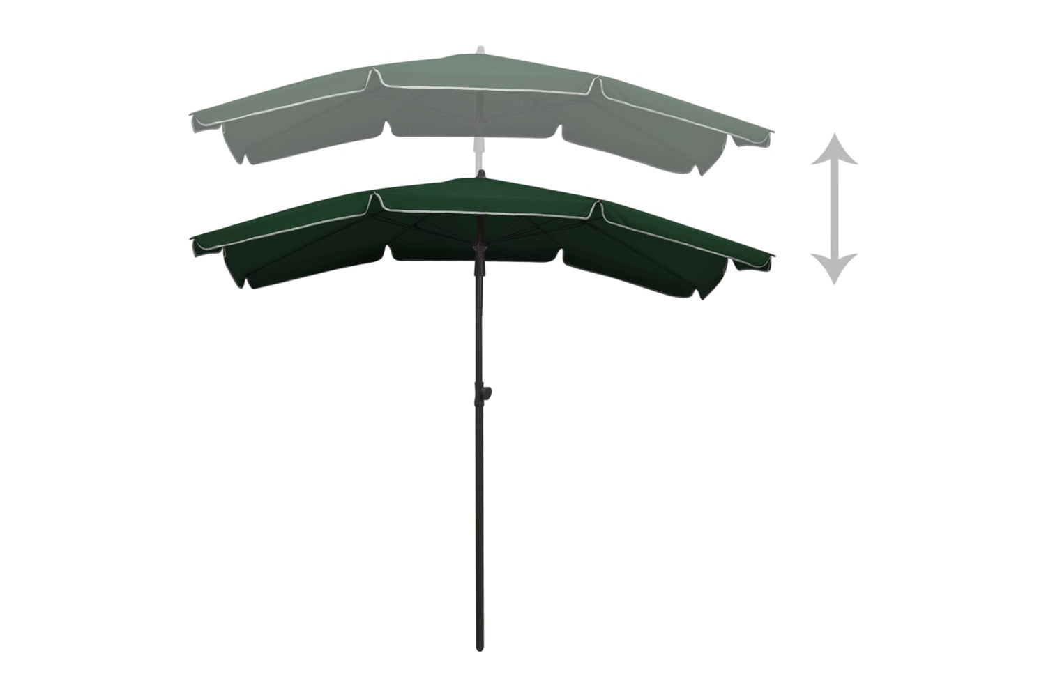 vidaXL 315552 Garden Parasol With Pole 200x130cm Green-4