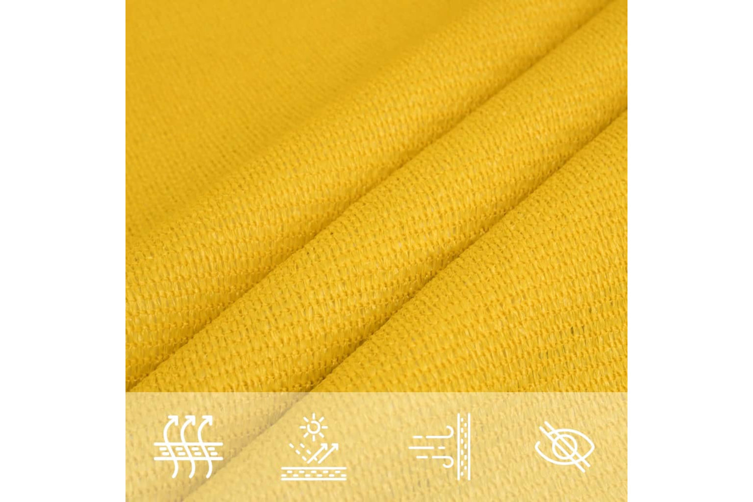 Vidaxl 311559 Sunshade Sail 160 G/mâ² Yellow 2x4 M Hdpe-6
