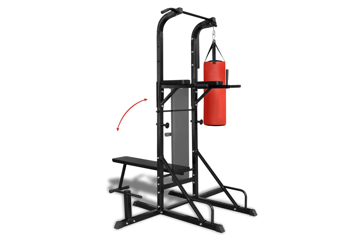 Vidaxl Power Tower With Sit-up Bench And Boxing Bag-3