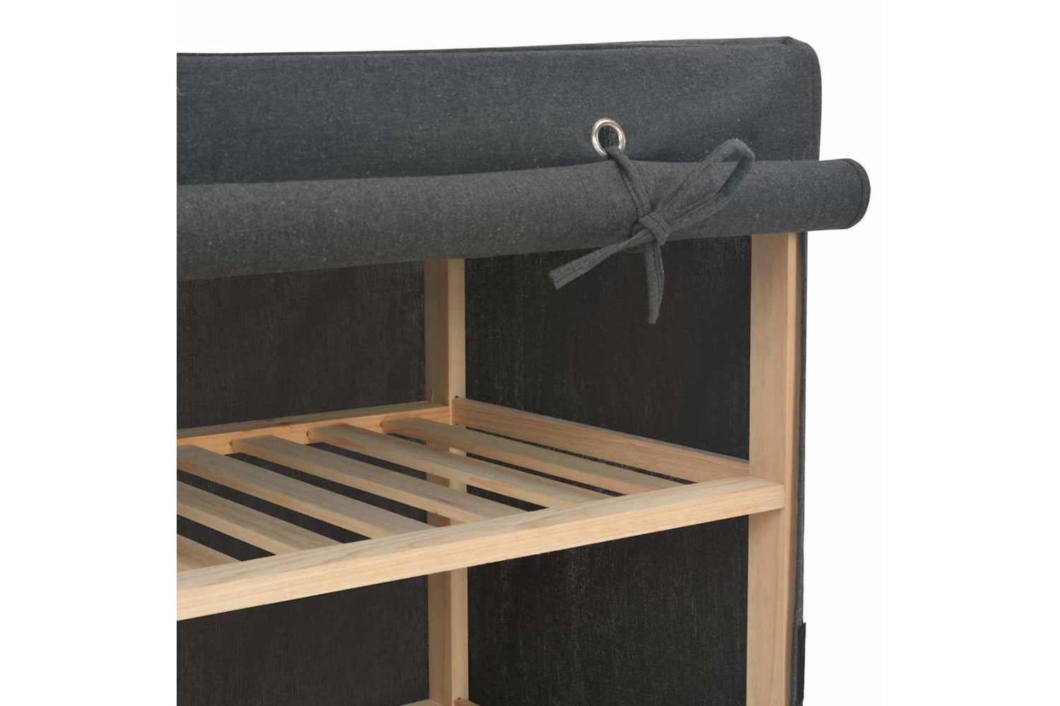 vidaXL Shoe Cabinet With Cover Grey 79x40x80cm Fabric-7
