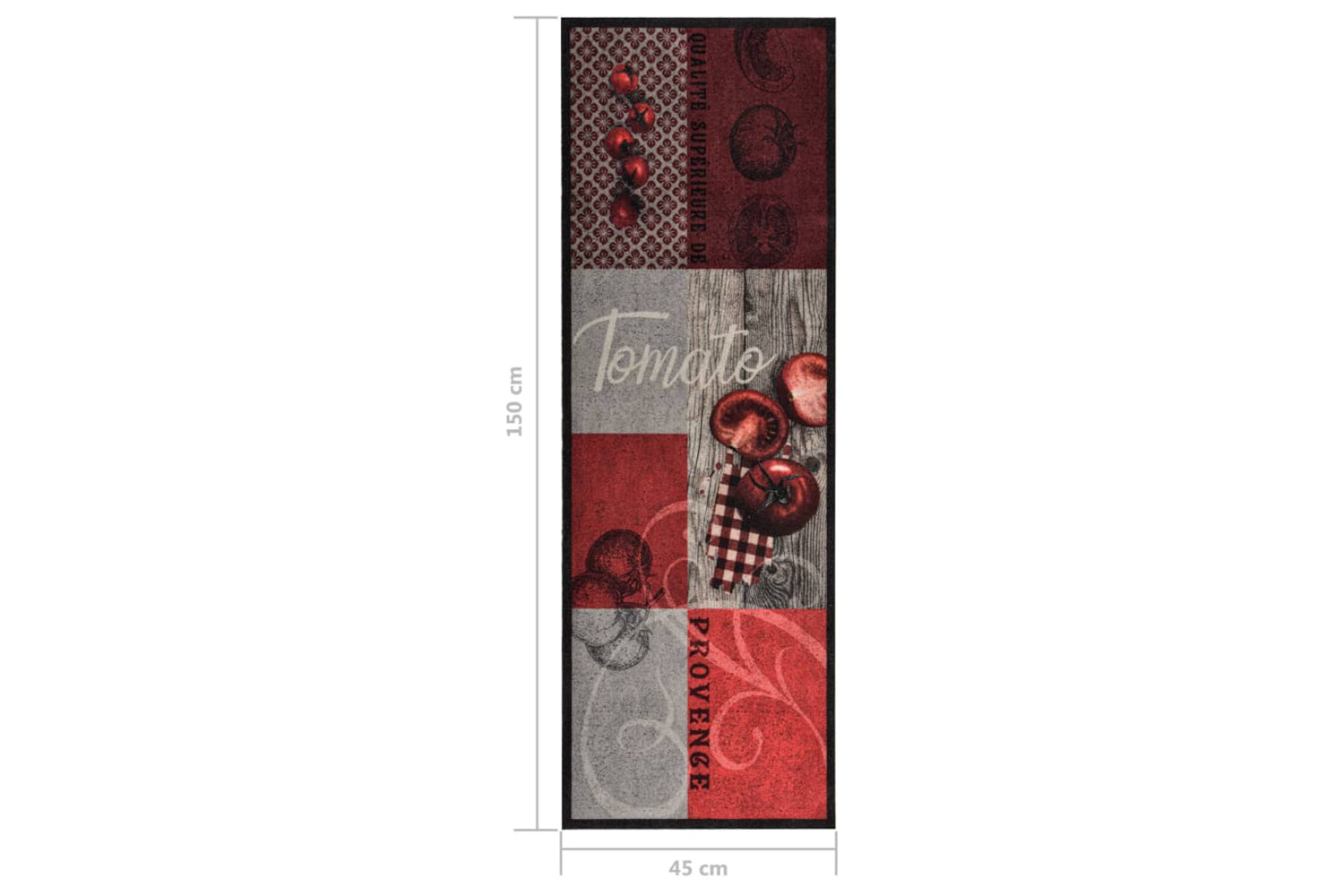 vidaXL 323469 Kitchen Floor Mat Washable Tomato 45x150cm-6