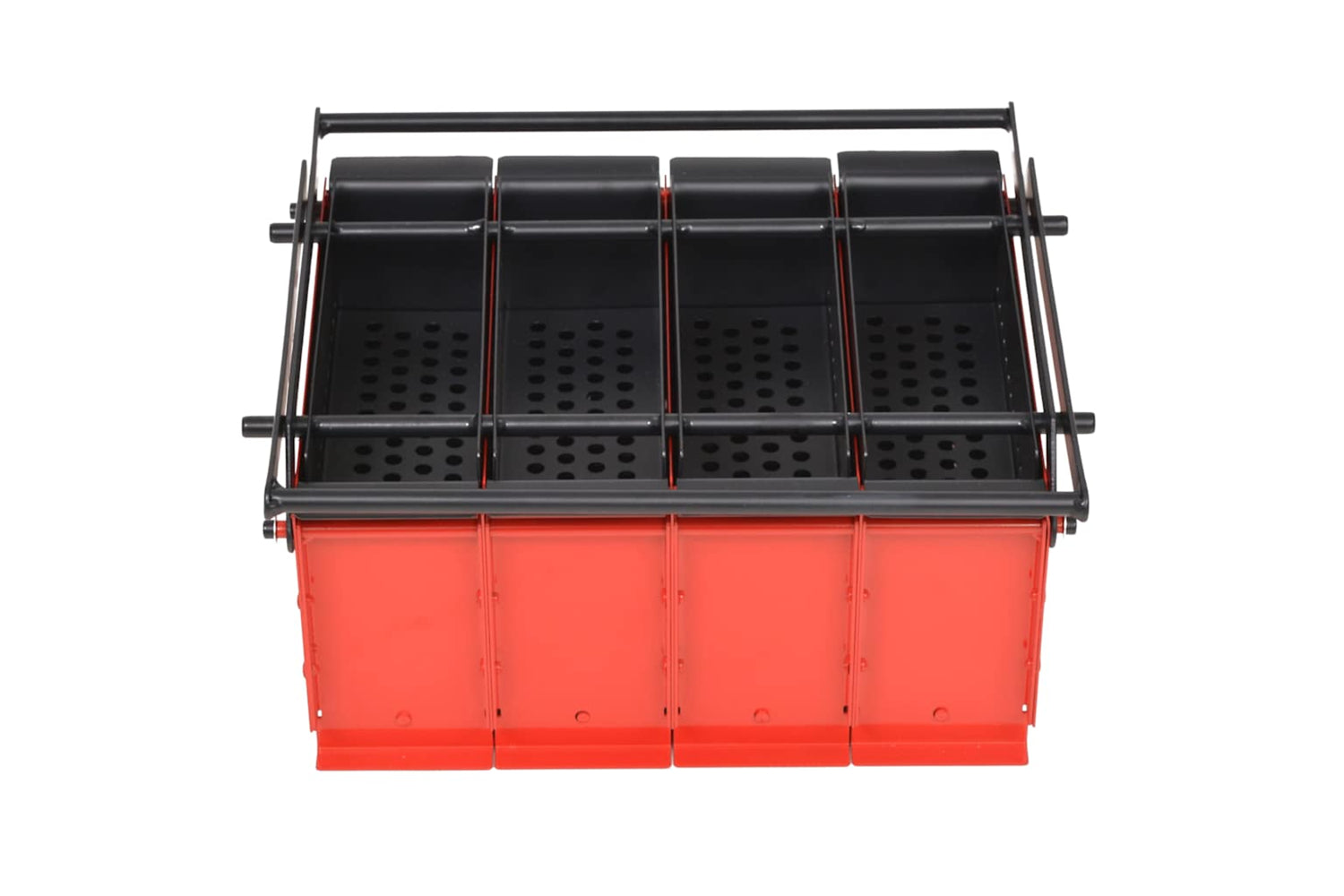 vidaXL 142922 Paper Log Briquette Maker Steel 38x31x18cm Black And Red-2