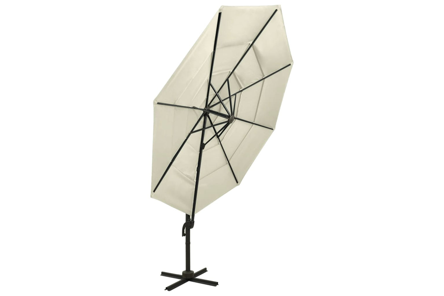 Vidaxl 313828 4-tier Parasol With Aluminium Pole Sand 3x3 M-5
