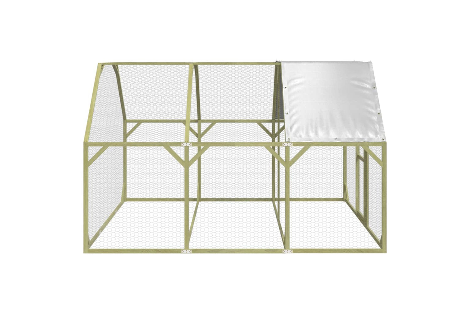 vidaXL 3102989 Chicken Coop 268x300x190cm Impregnated Solid Wood Pine-3