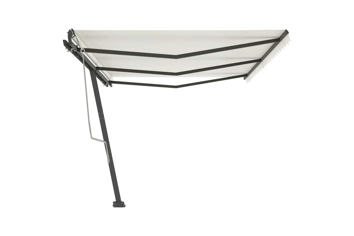 Vidaxl Freestanding Manual Retractable Awning 600x300 Cm Cream-5