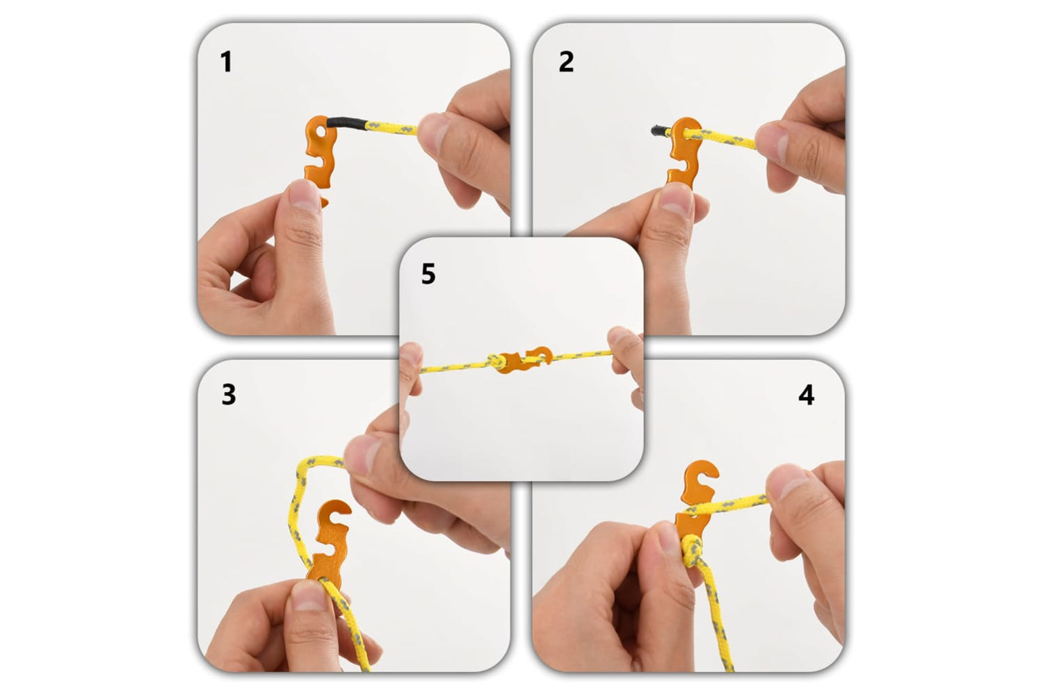 vidaXL 4008136 Tent Guy Ropes With Spanners Reflective 8 Pcs 4 M 4mm-2