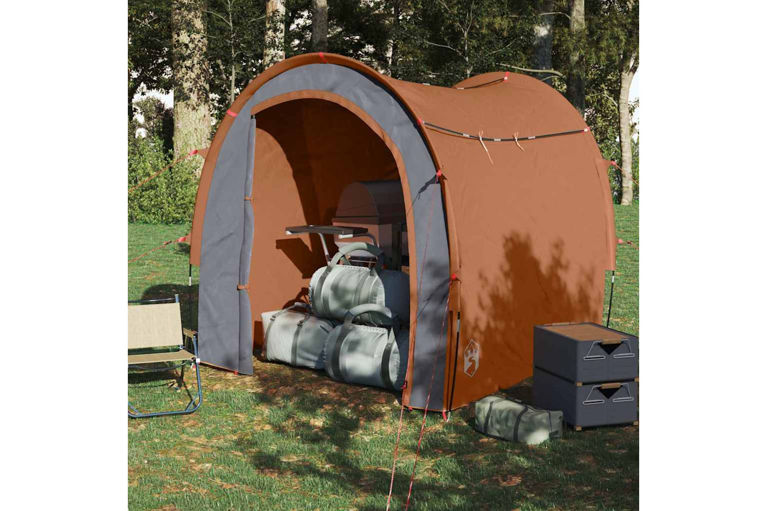 Vidaxl Storage Tent Grey And Orange Waterproof-2