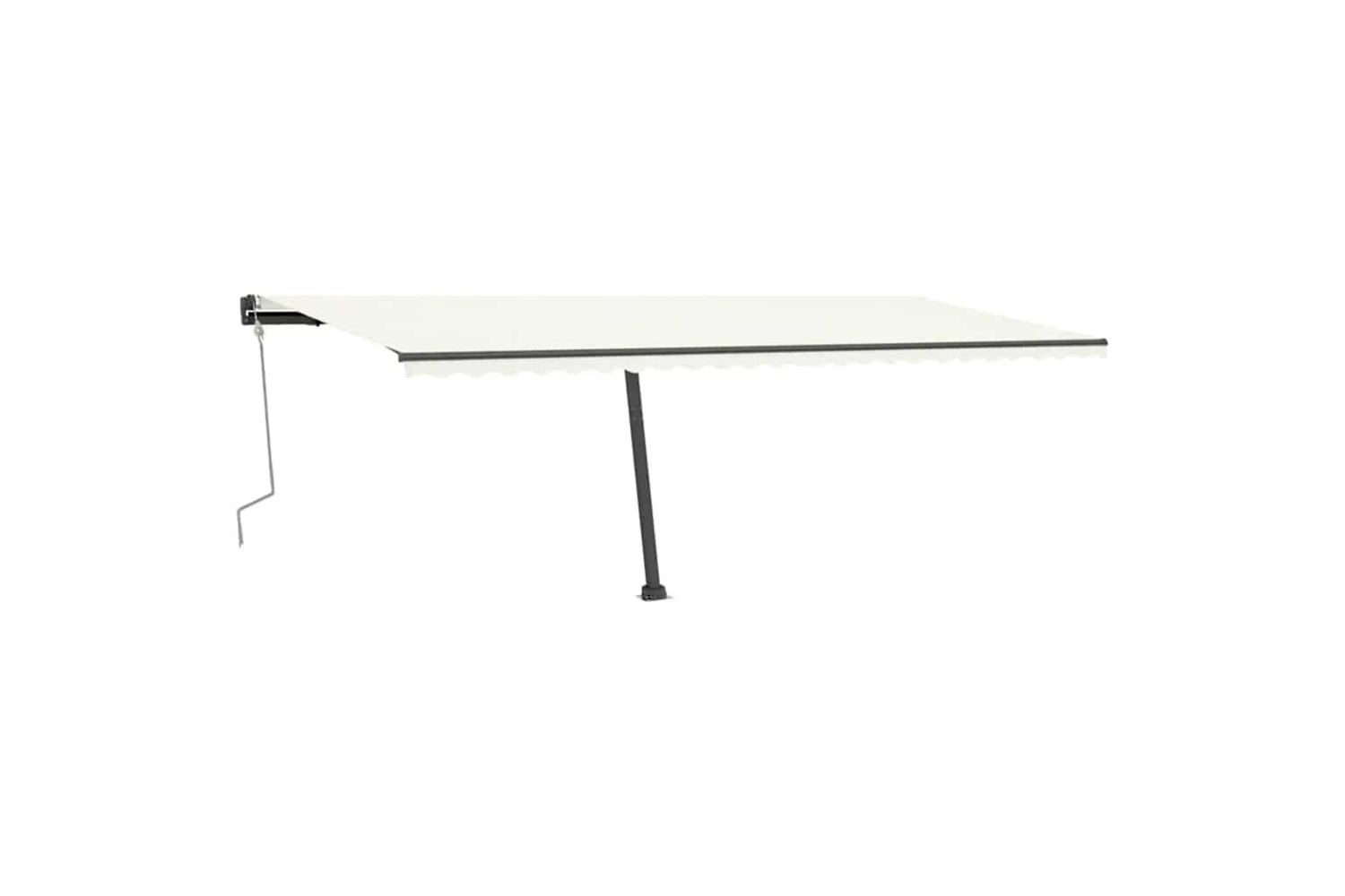 Vidaxl Freestanding Manual Retractable Awning 600x300 Cm Cream-3