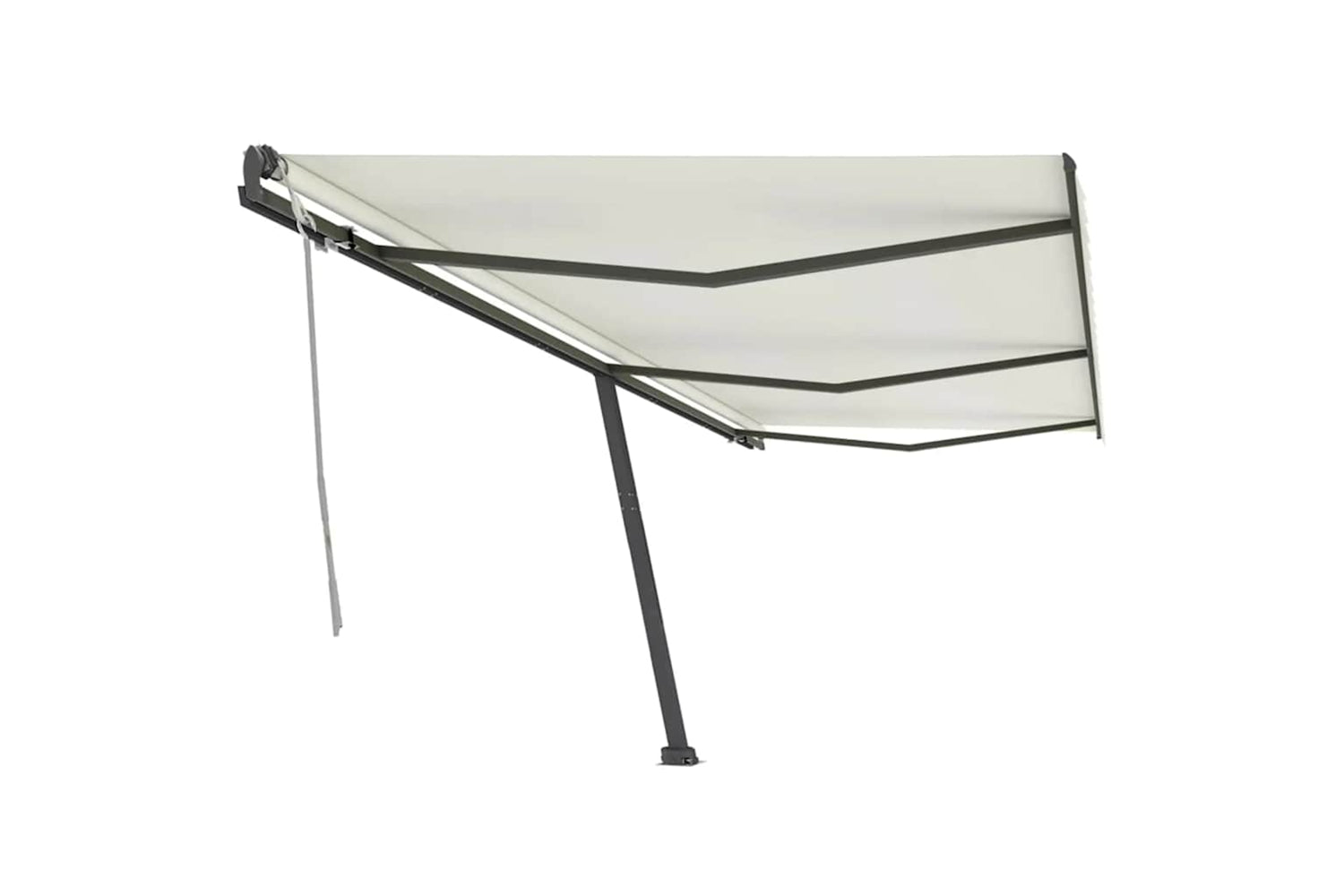 Vidaxl Freestanding Manual Retractable Awning 600x300 Cm Cream-2
