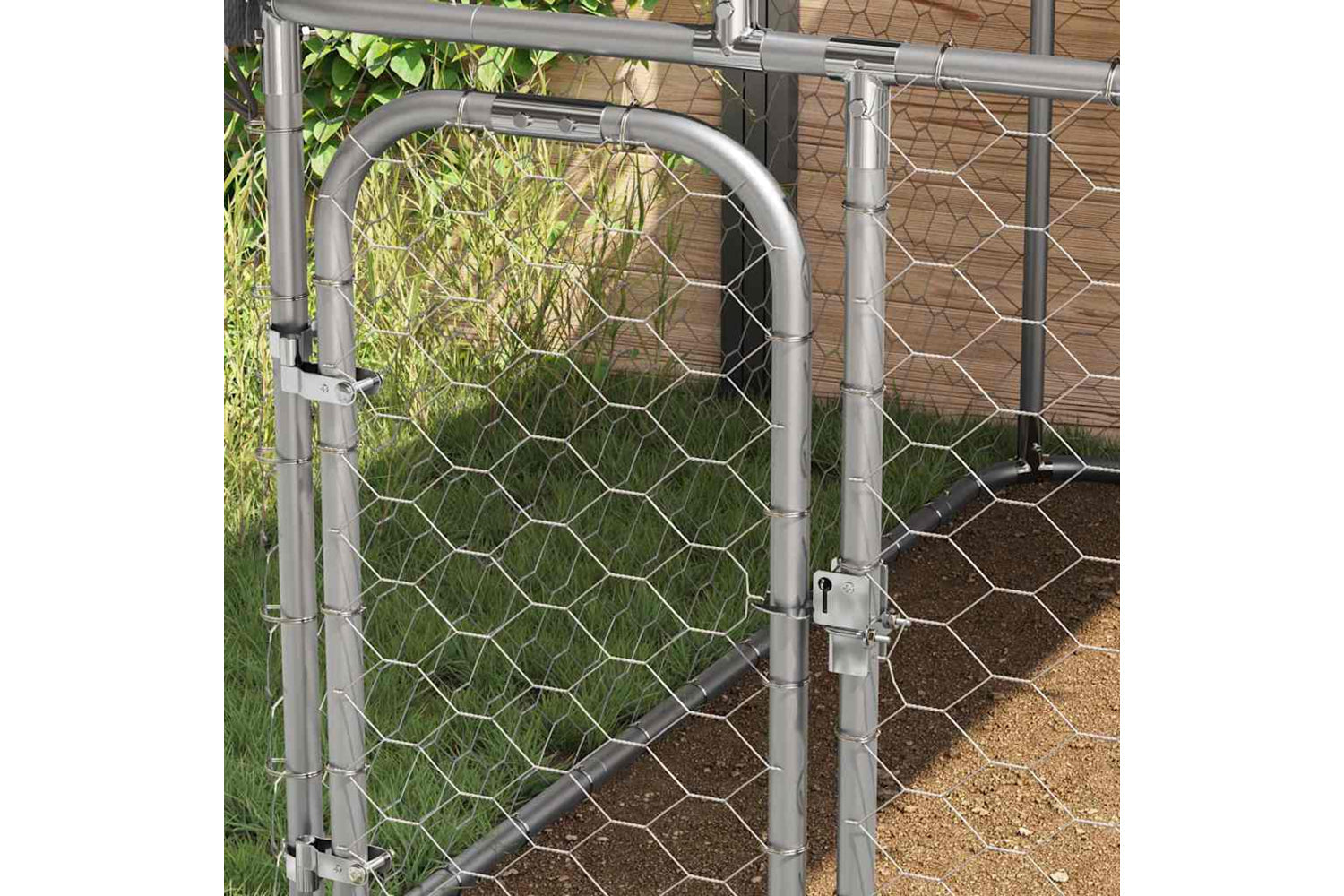 Vidaxl Outdoor Dog Kennel With Roof 200x100x150 Cm-3