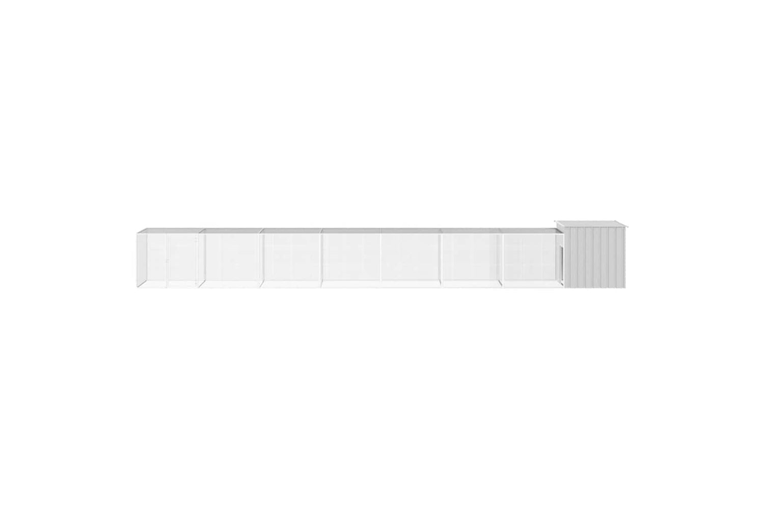 vidaXL 3106465 Chicken Cage Grey 800x91x100cm Galvanised Steel-3