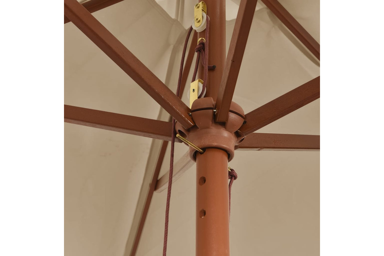 vidaXL 363170 Garden Parasol With Wooden Pole Taupe 299x240cm-5