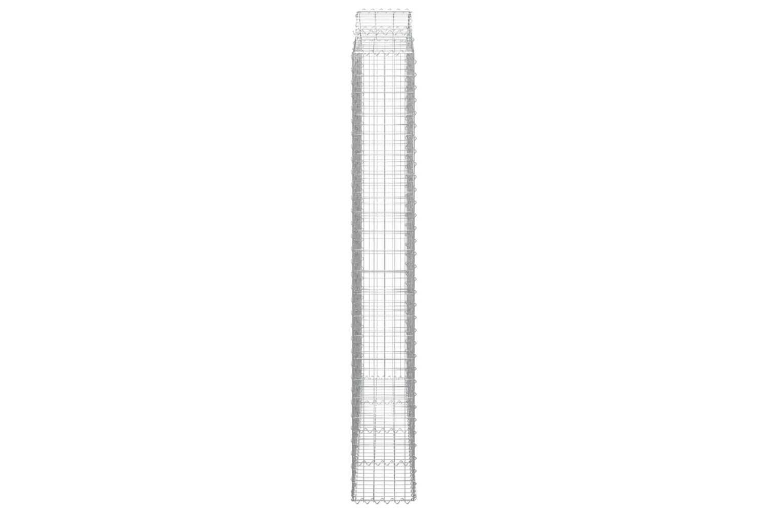 vidaXL 153391 Arched Gabion Basket 200x30x220/240cm Galvanised Iron-3