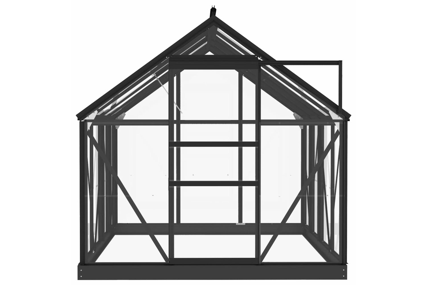 vidaXL 3082334 Glass Greenhouse Anthracite 155x200.5x191cm Aluminium