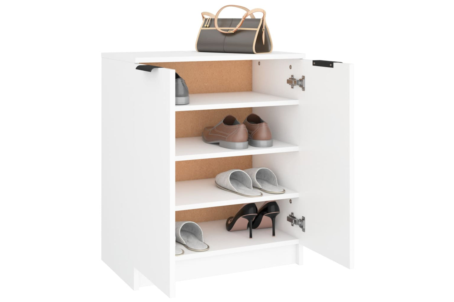 vidaXL 811421 Shoe Cabinet White 59x35x70cm Engineered Wood-7