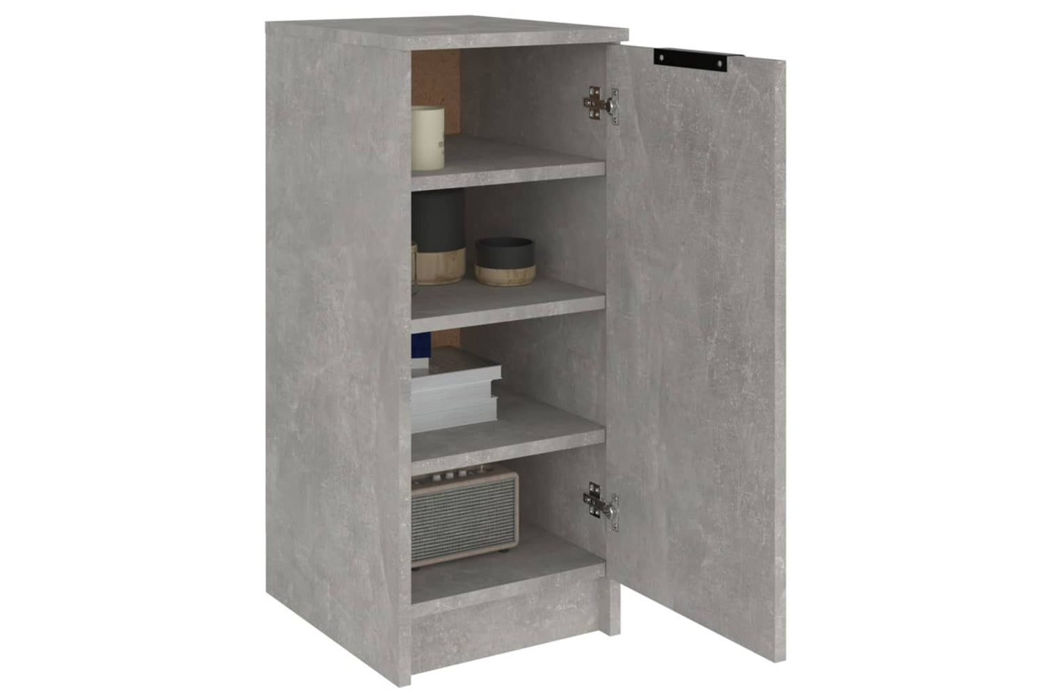 vidaXL 811416 Shoe Cabinet Concrete Grey 30x35x70cm Engineered Wood-3