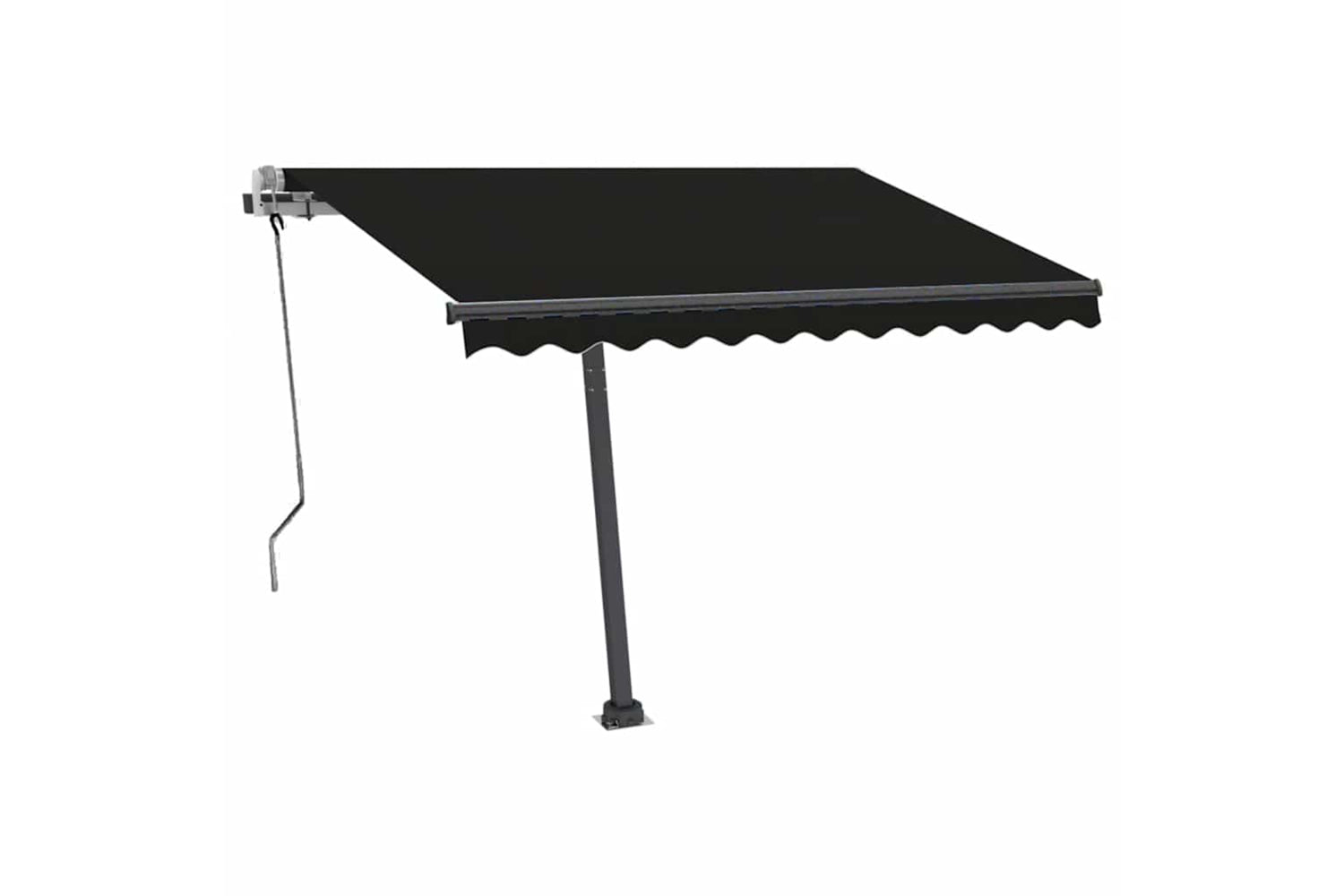 Vidaxl Manual Retractable Awning With Led 350x250 Cm Anthracite-3
