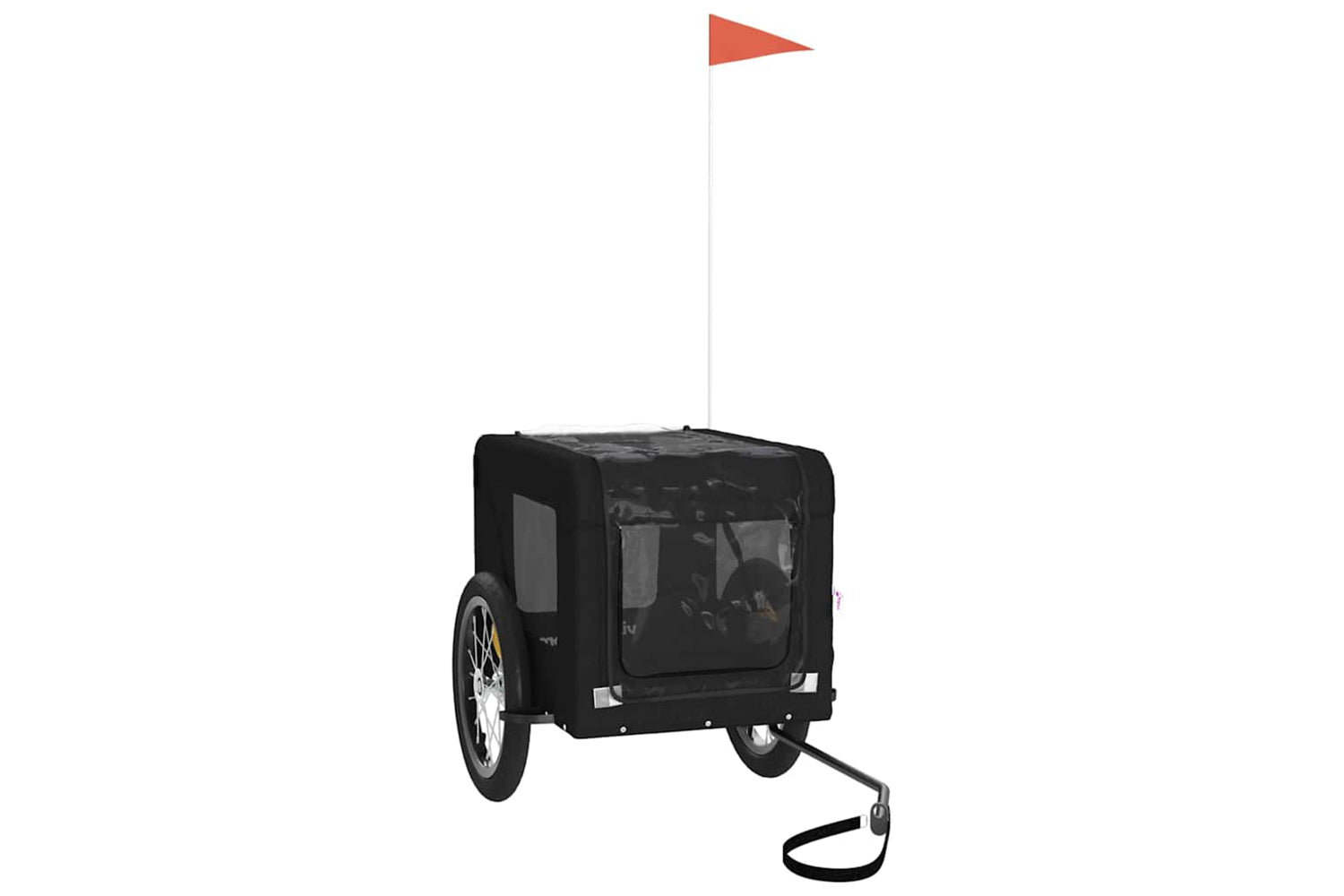 Vidaxl 93919 Pet Bike Trailer Black Oxford Fabric&iron-3