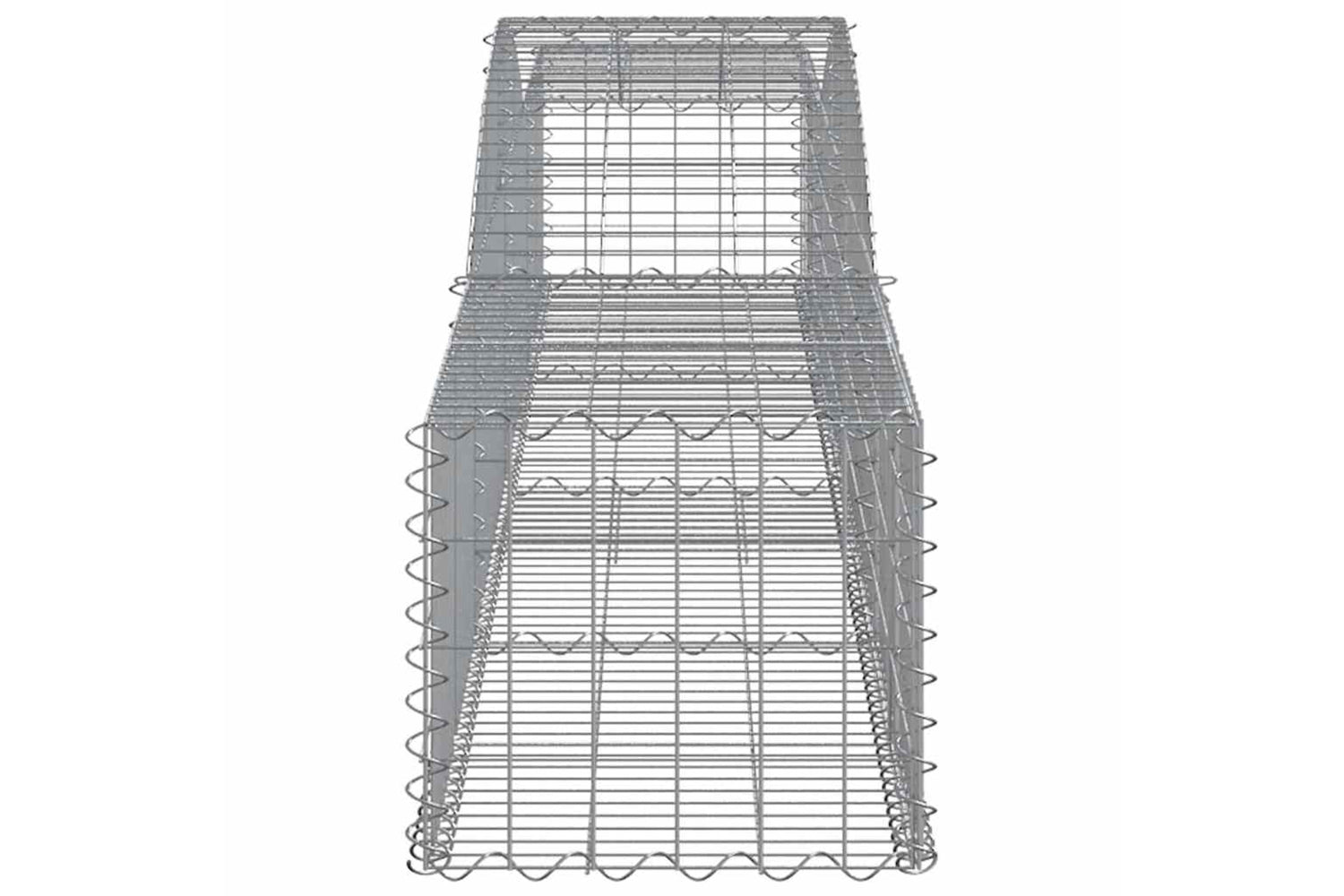 vidaXL 3146957 Arched Gabion Baskets 2 Pcs 400x50x40/60cm Galvanised Iron-4