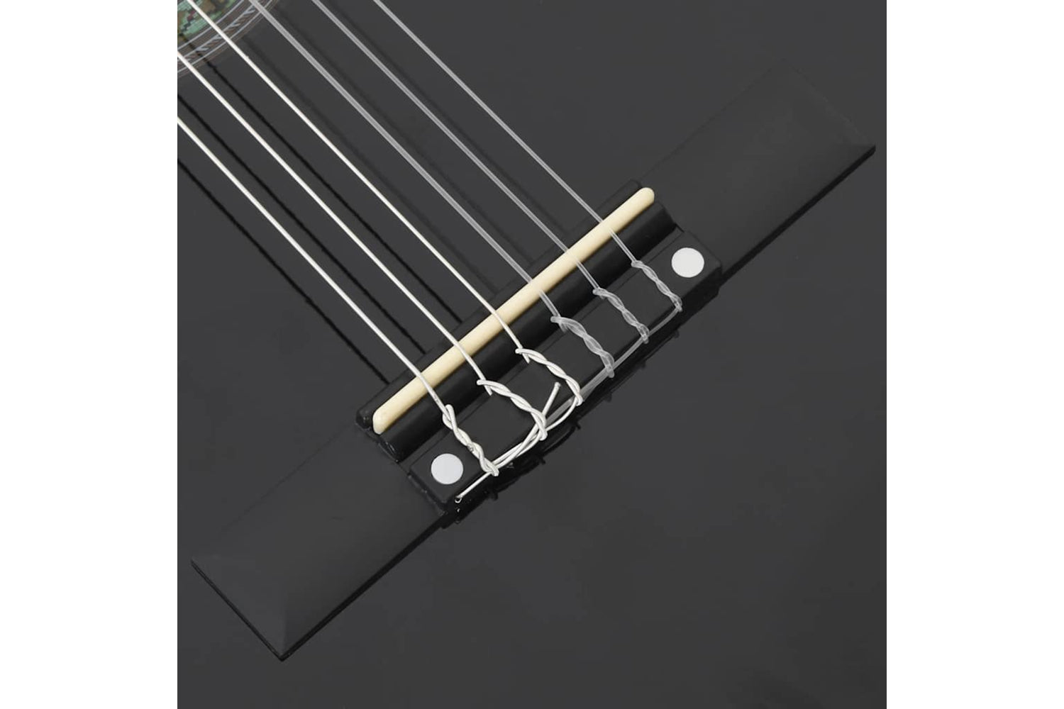 Vidaxl 8 Piece Classical Guitar Beginner Set Black 3/4 36"-8