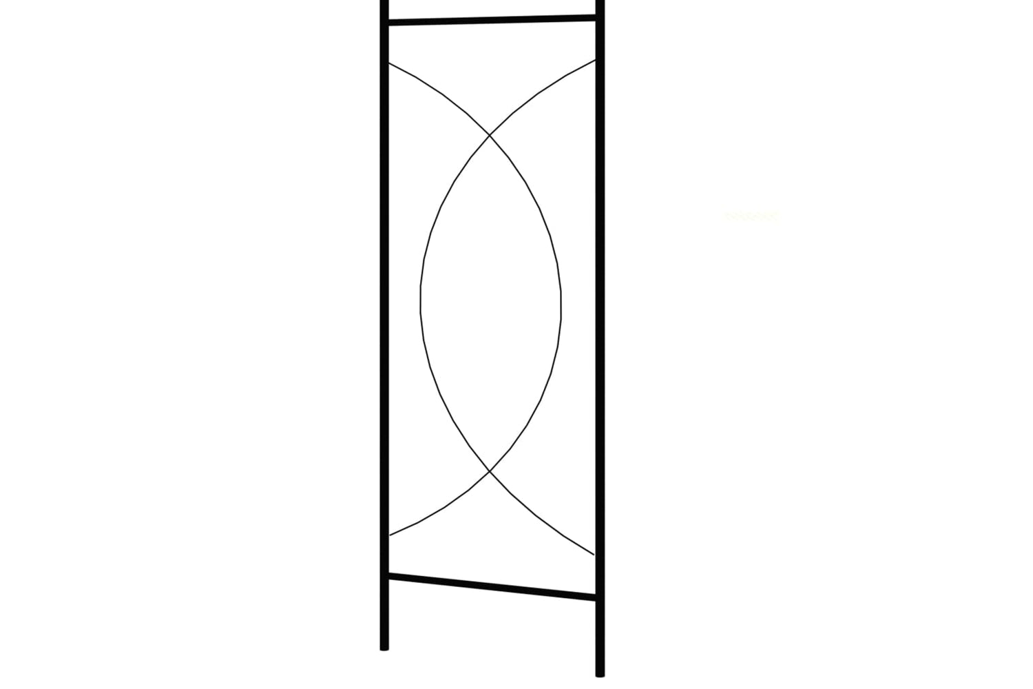 vidaXL 47095 Garden Arch Black 150x34x240cm Iron-4