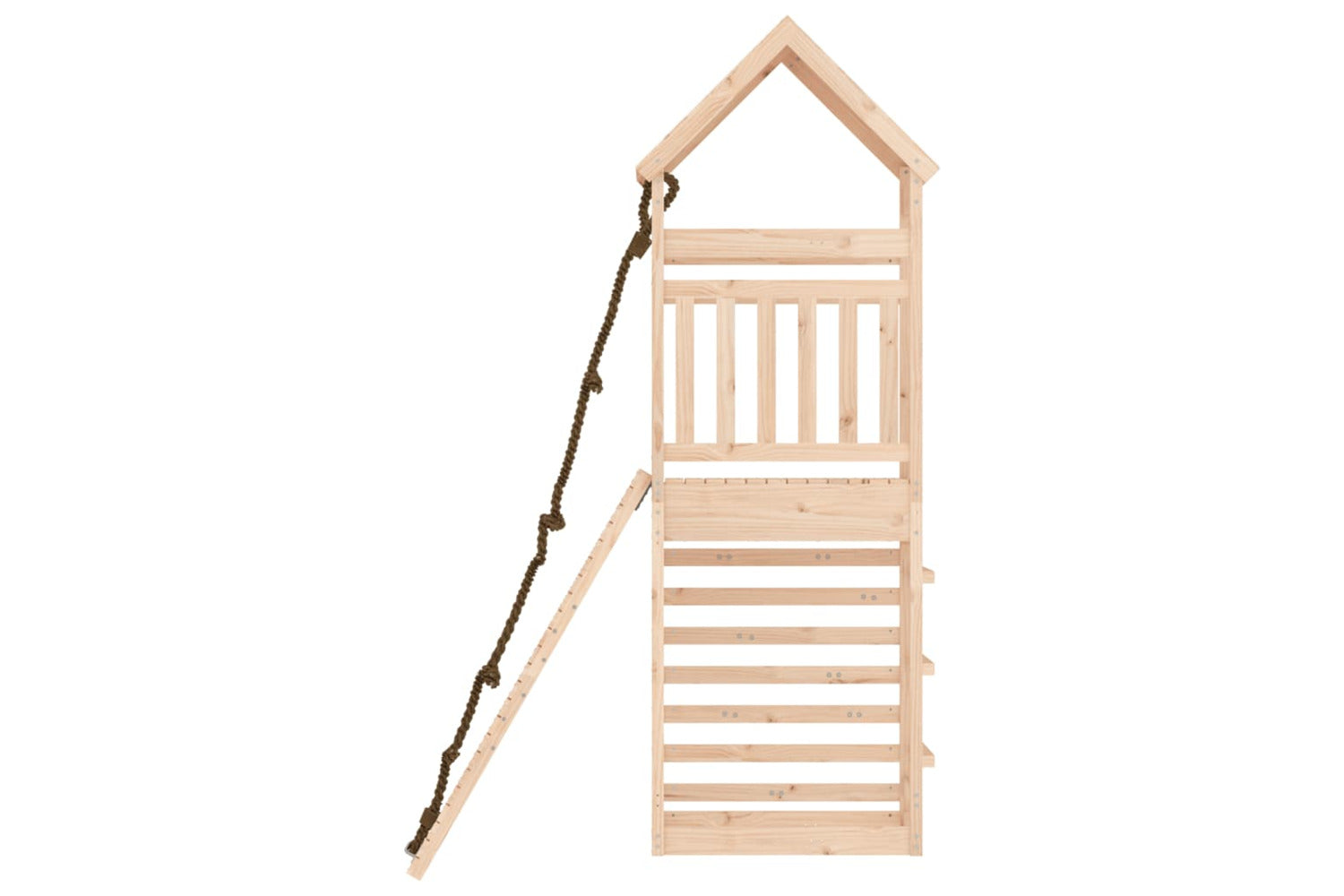 Vidaxl 3156919 Playhouse With Climbing Wall Solid Wood Pine-4