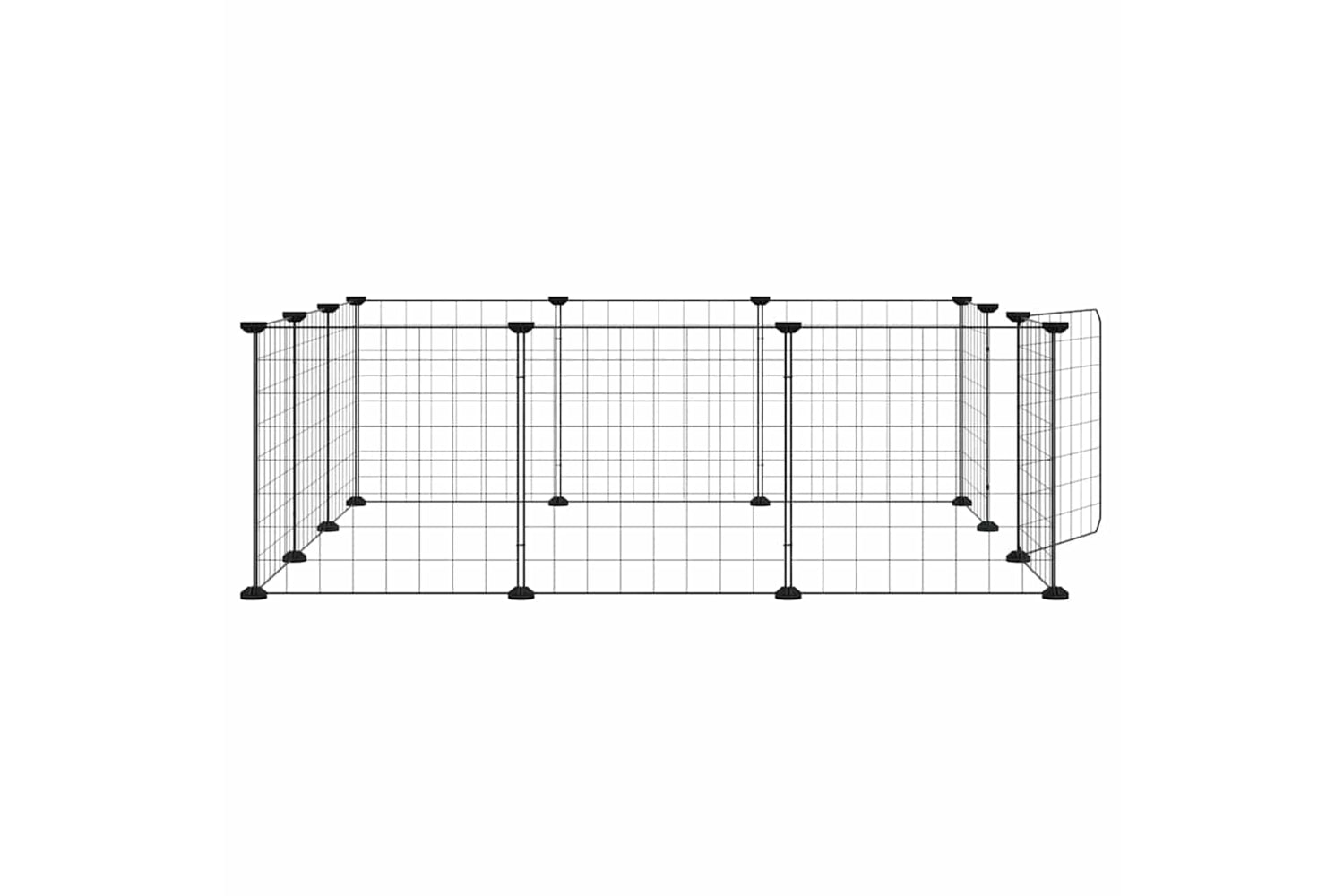 vidaXL 171623 12-panel Pet Cage With Door Black 35x35cm Steel-4