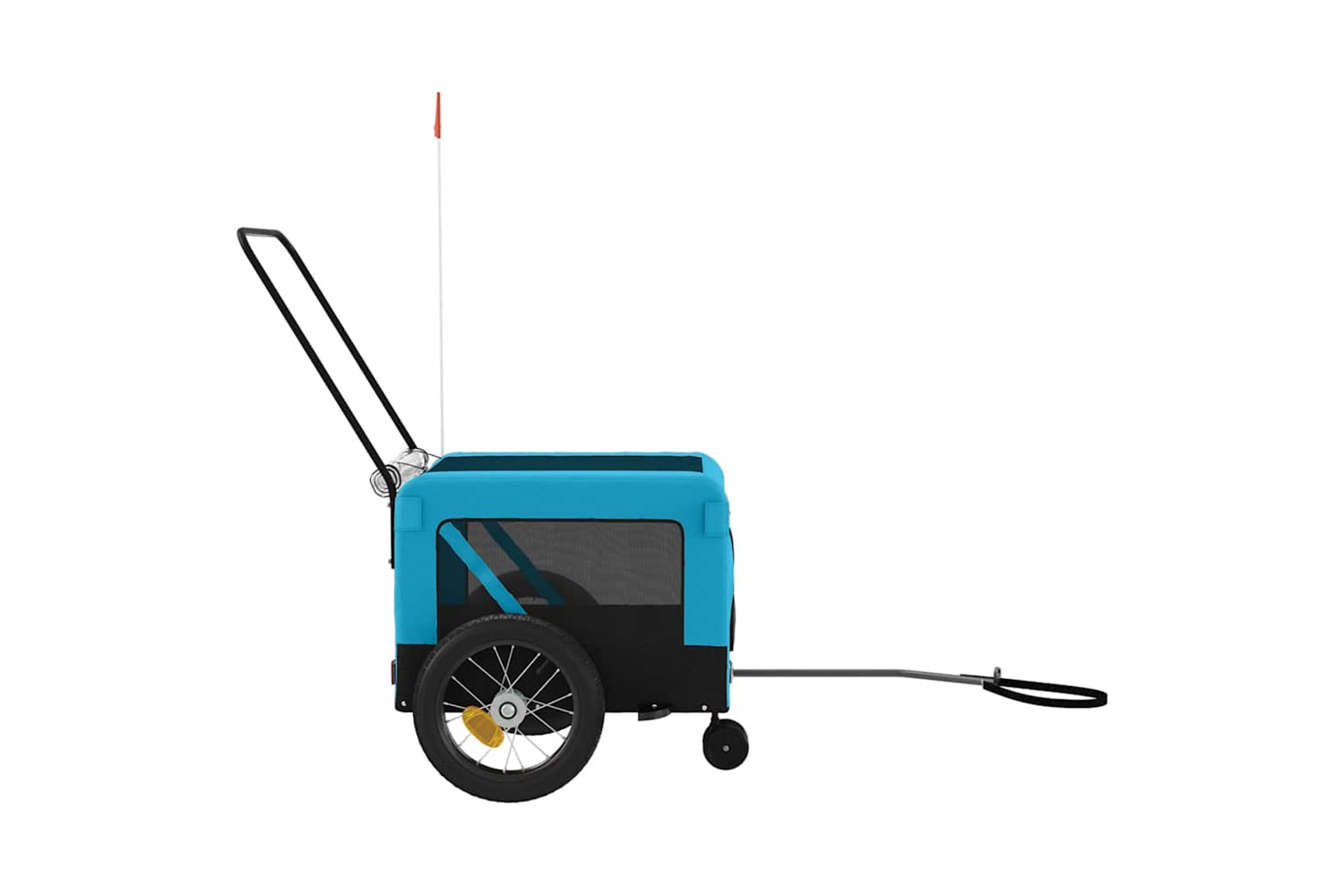 Vidaxl 93946 Pet Bike Trailer Blue And Black Oxford Fabric And Iron-6