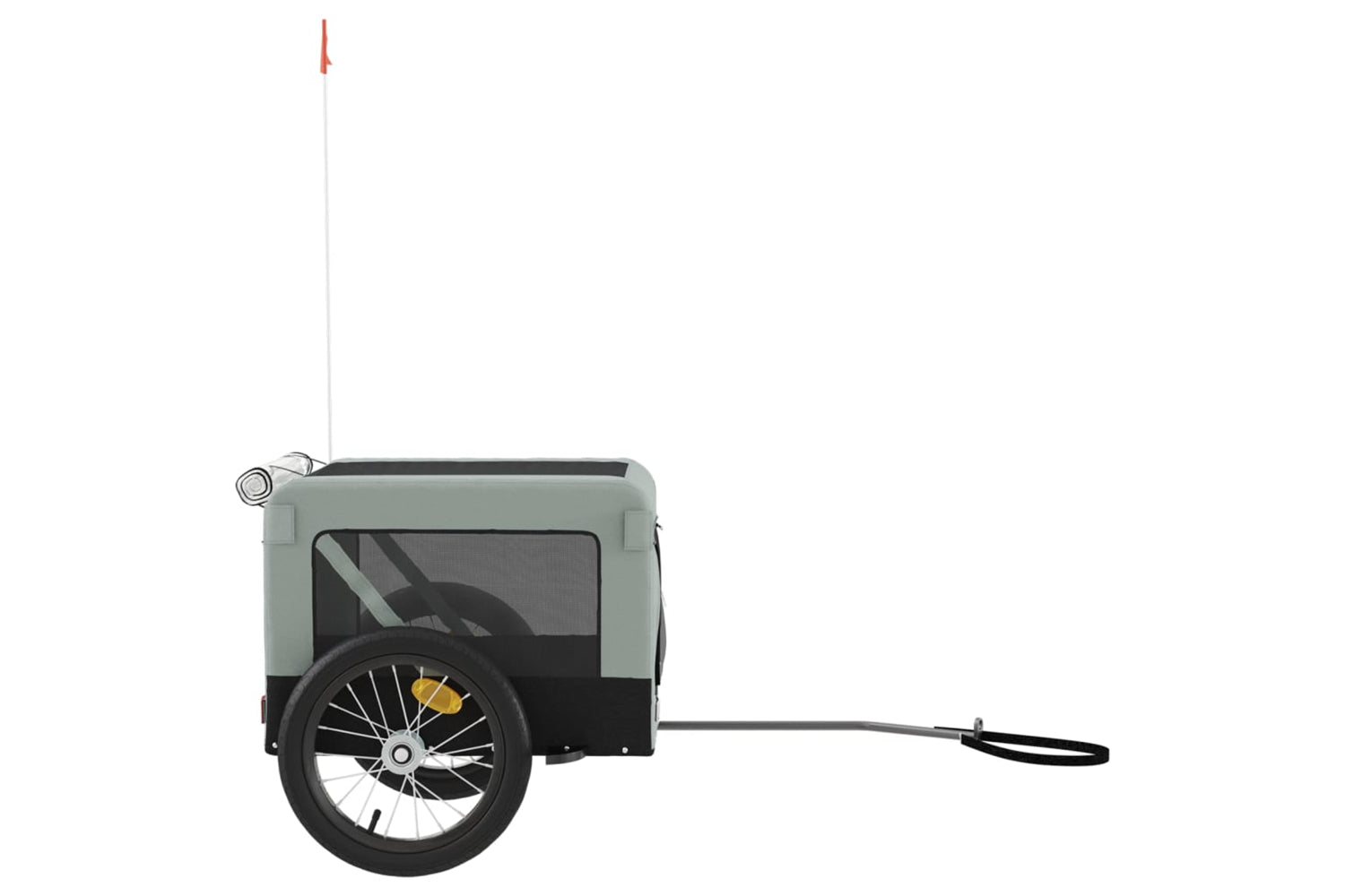 Vidaxl 93916 Pet Bike Trailer Grey And Black Oxford Fabric&iron-6