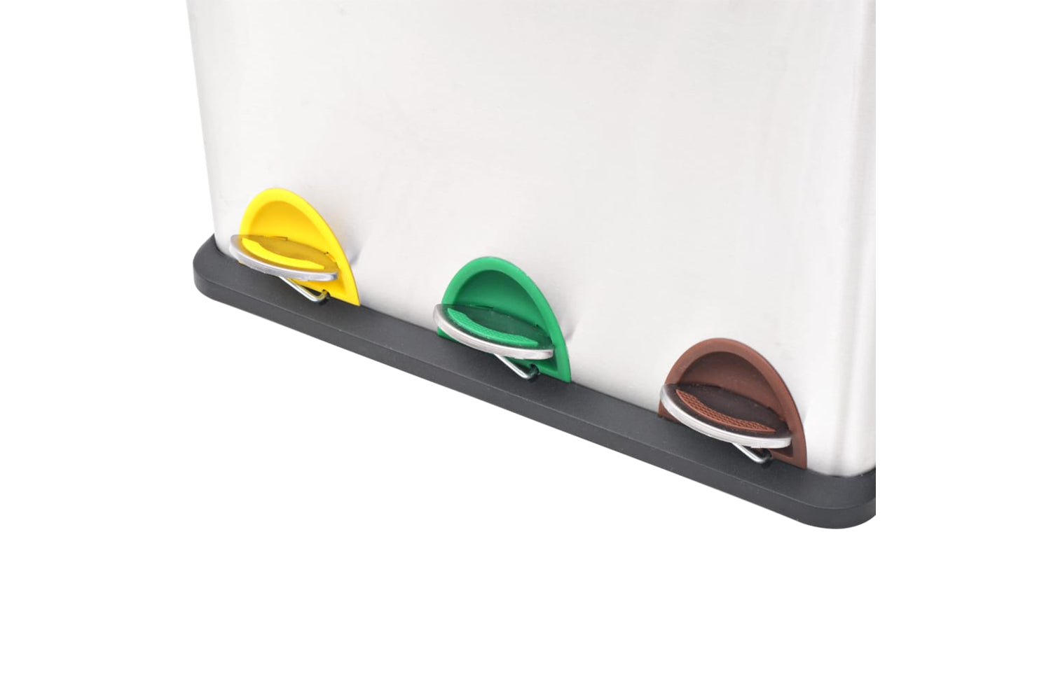 Vidaxl 50601 Recycling Pedal Bin Garbage Trash Bin Stainless Steel 24 L-3