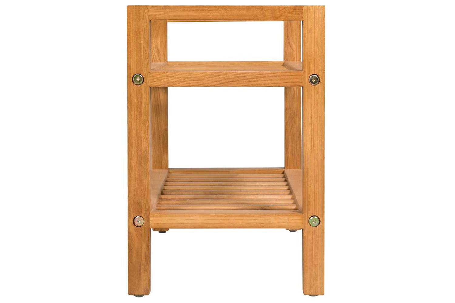 vidaXL 244208 Shoe Rack With 2 Shelves 50x27x40cm Solid Oak Wood-3
