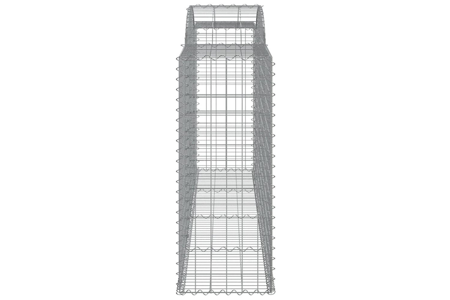 vidaXL 3146719 Arched Gabion Baskets 2 Pcs 300x50x120/140cm Galvanised Iron-4