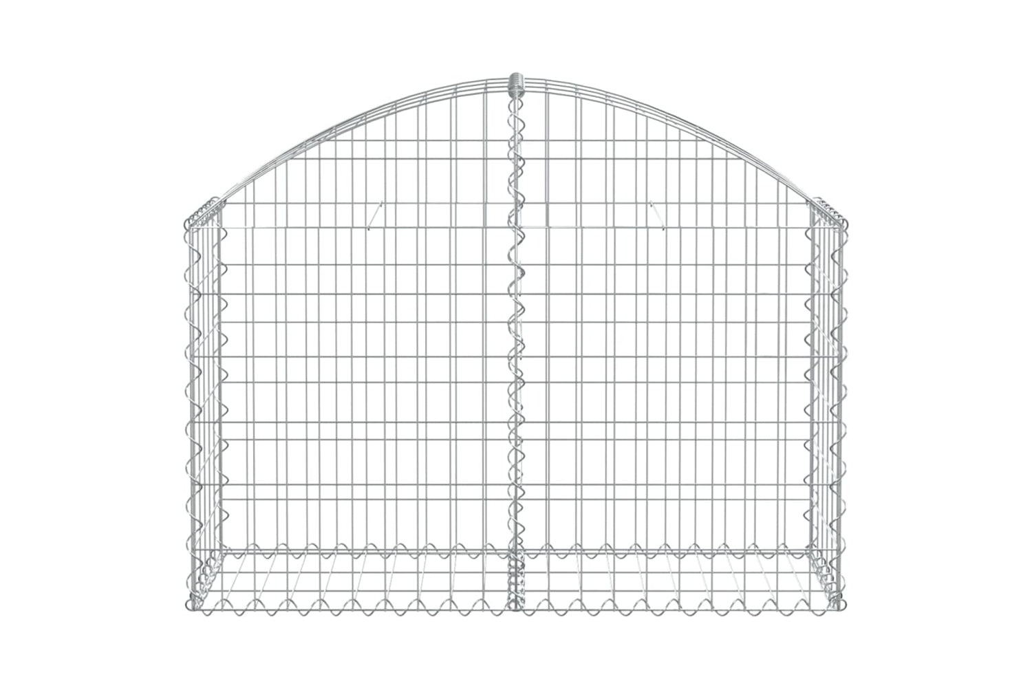 vidaXL 153423 Arched Gabion Basket 100x30x60/80cm Galvanised Iron-2
