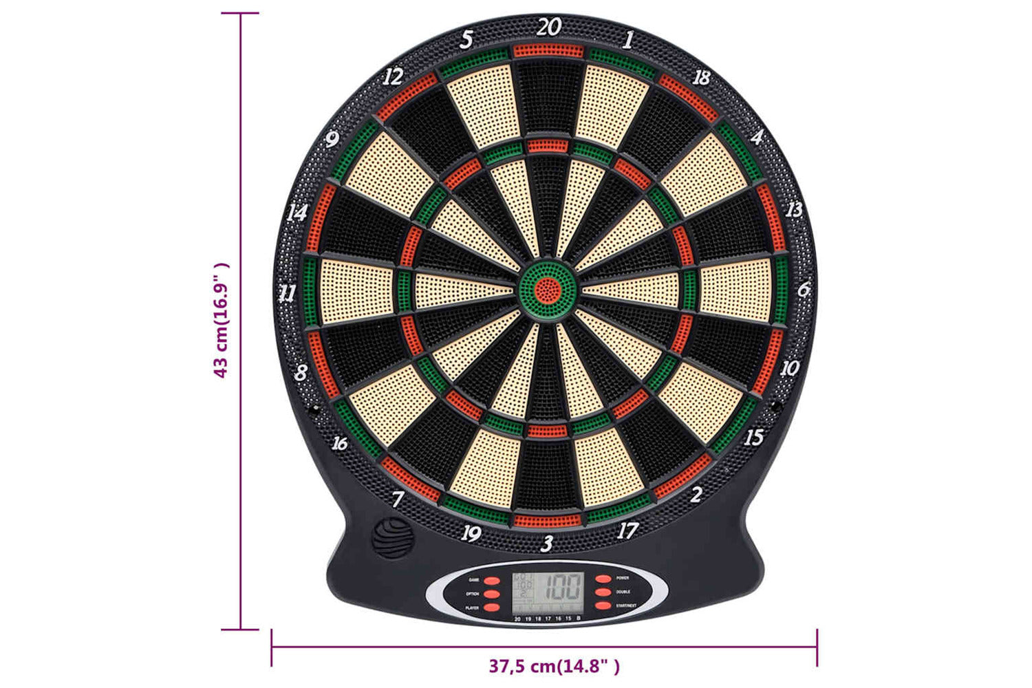 Vidaxl Electric Dartboard With Darts Black Polypropylene-7