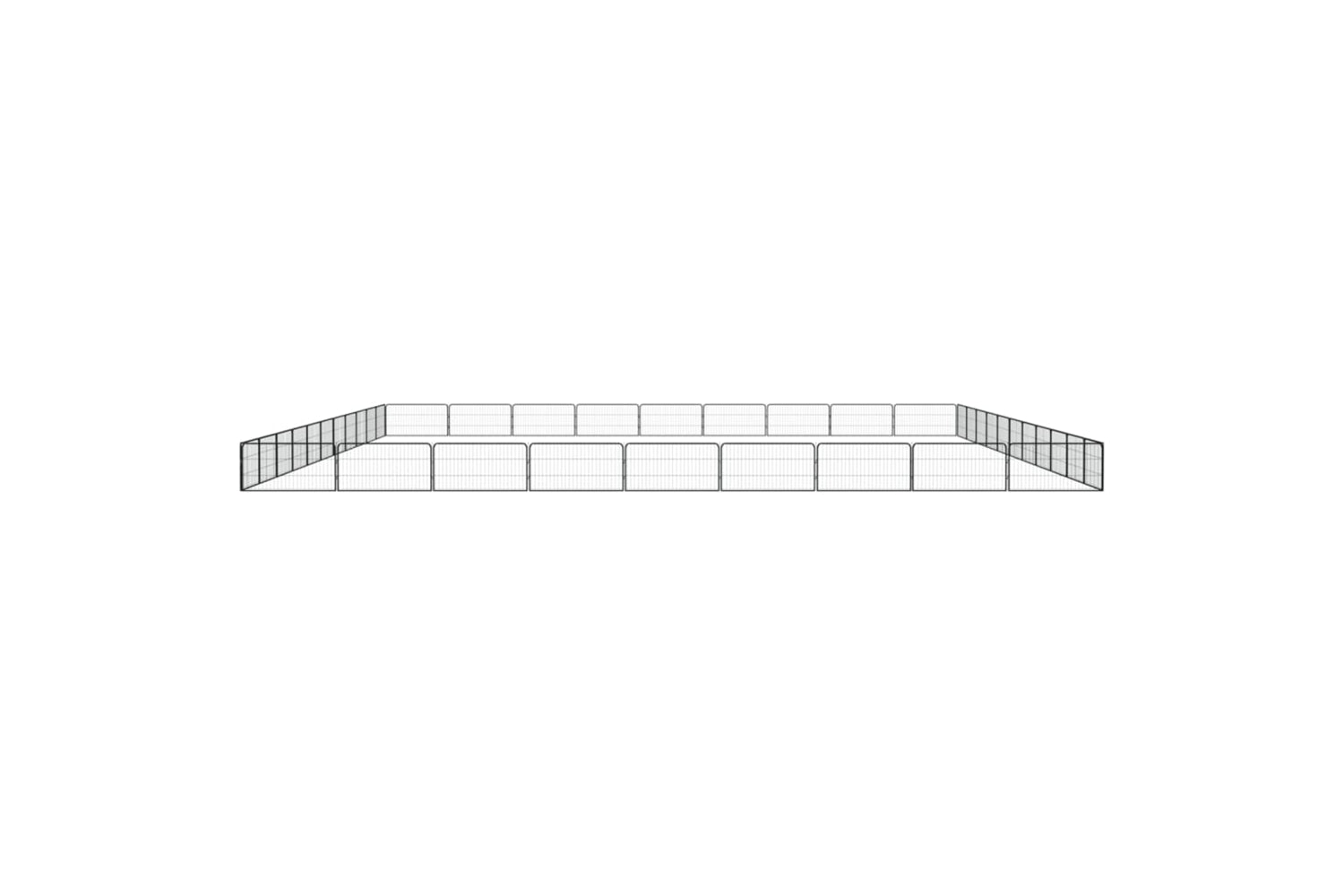 vidaXL 3115975 40-panel Dog Playpen Black 100x50cm Powder-coated Steel-4