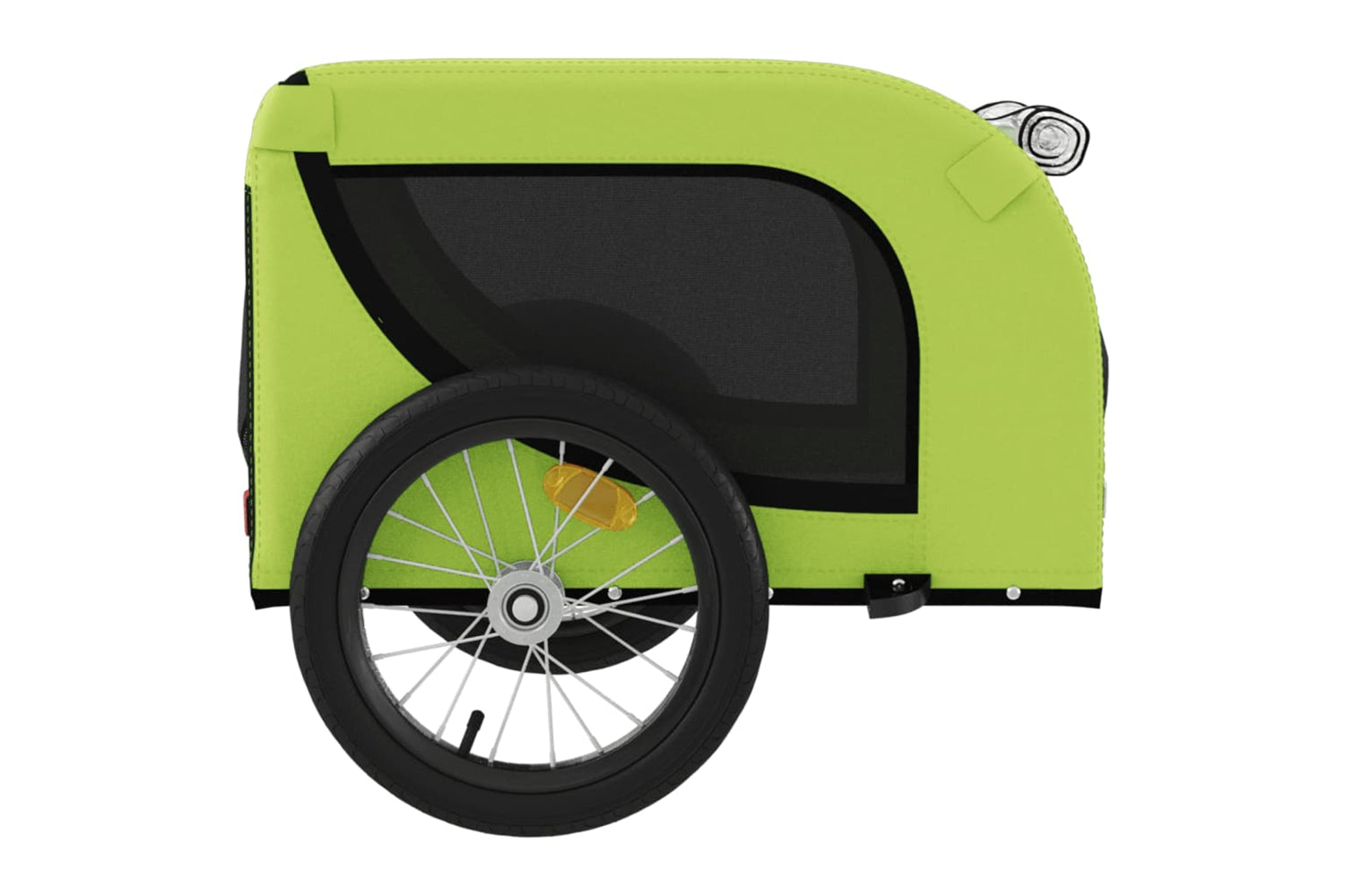 Vidaxl 94004 Pet Bike Trailer Green And Black Oxford Fabric And Iron-5