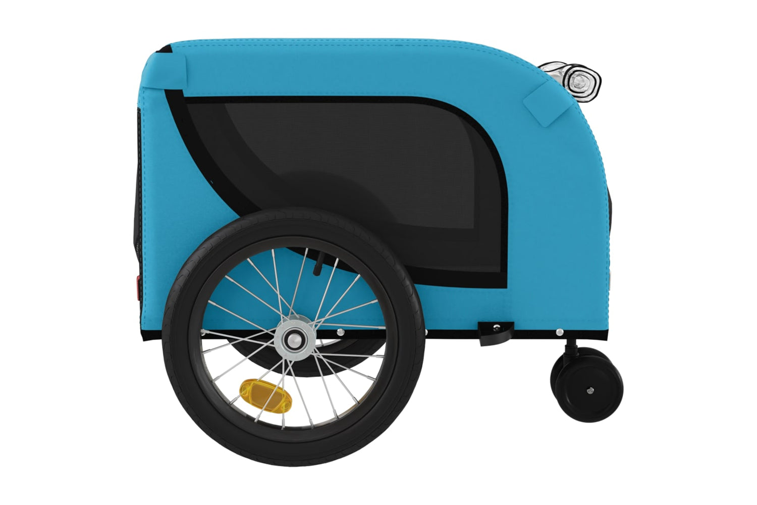 Vidaxl 94023 Pet Bike Trailer Blue And Black Oxford Fabric And Iron-5