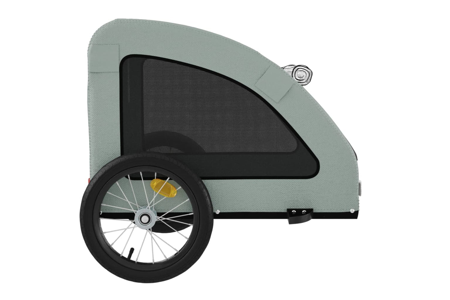 Vidaxl 93958 Pet Bike Trailer Grey Oxford Fabric And Iron-6