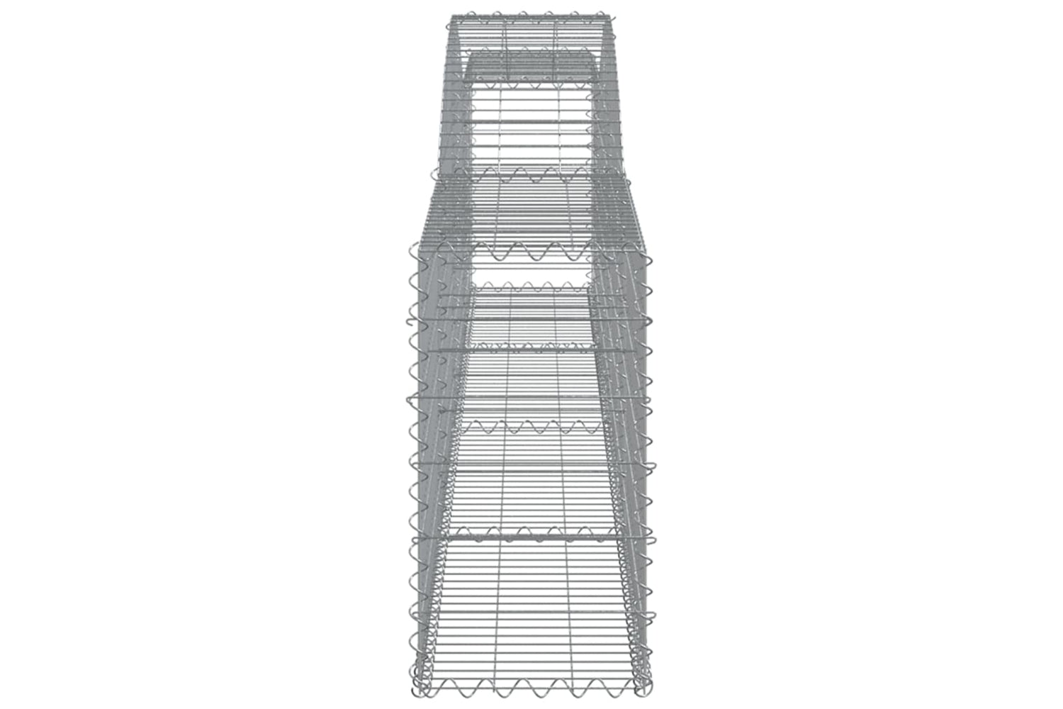 vidaXL 3146847 Arched Gabion Baskets 9 Pcs 400x30x60/80cm Galvanised Iron-4
