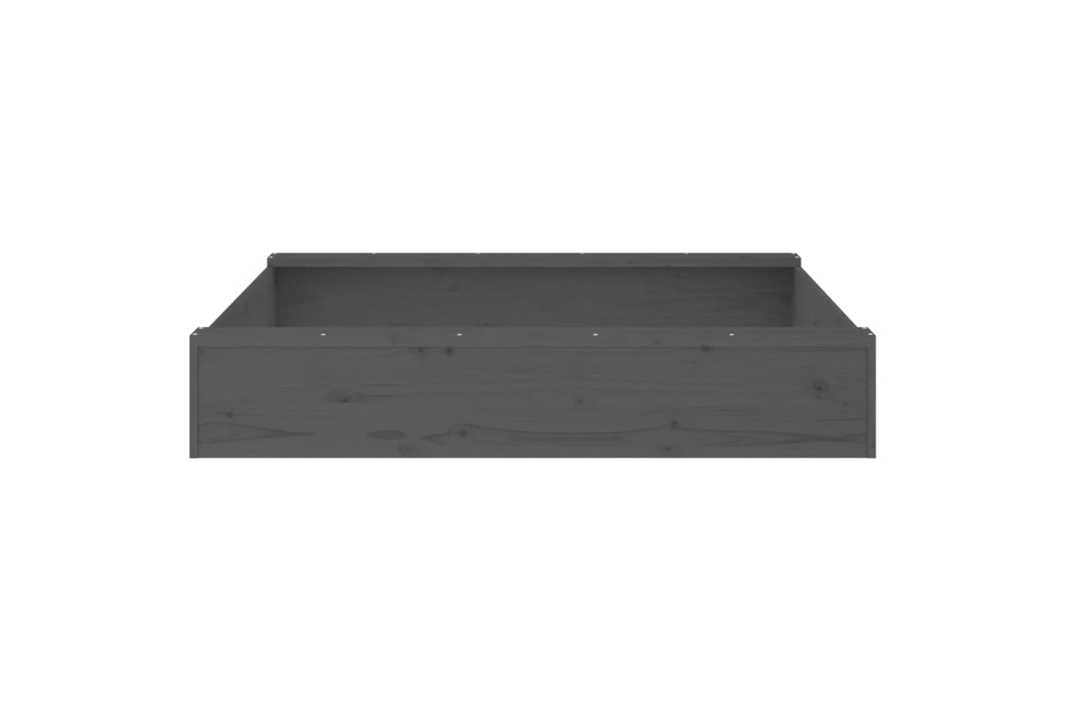 vidaXL 825032 Sandbox With Seats Grey Square Solid Wood Pine-4