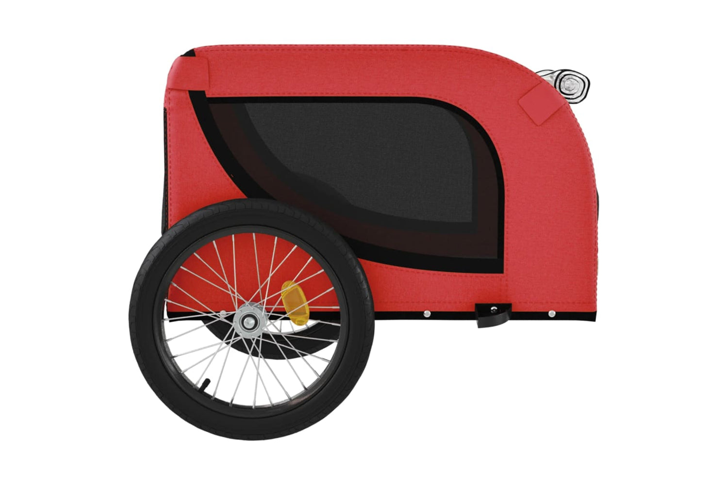 Vidaxl 94006 Pet Bike Trailer Red And Black Oxford Fabric And Iron-5