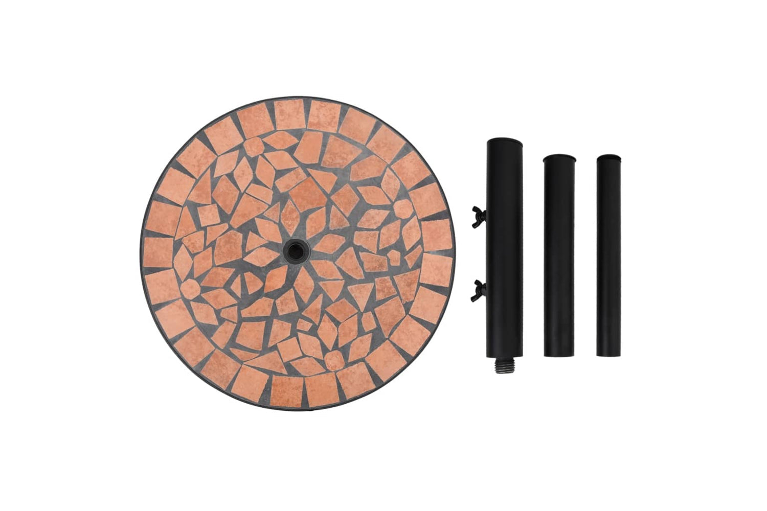 Vidaxl Parasol Base Terracotta Round 12 Kg-5