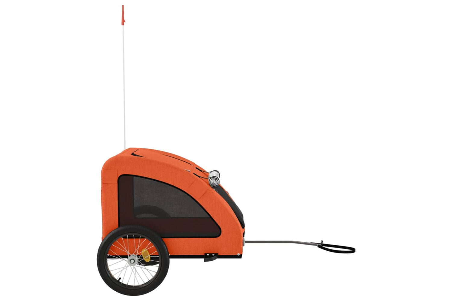 Vidaxl 93963 Pet Bike Trailer Orange Oxford Fabric And Iron-5